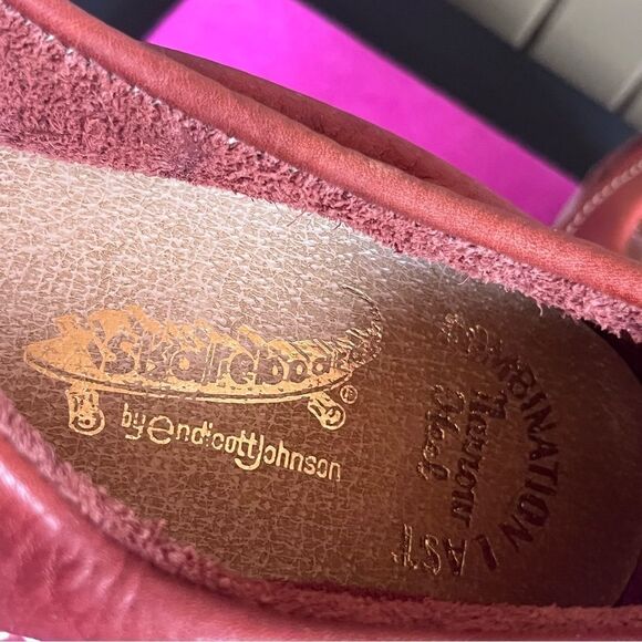 Skateboards Endicott Johnson Red Leather stitched Shoe 8 - Picture 10 of 11
